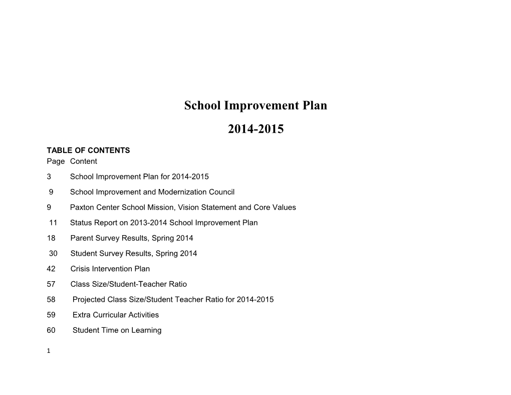 PCS School Improvement Plan and Addendums 14-15