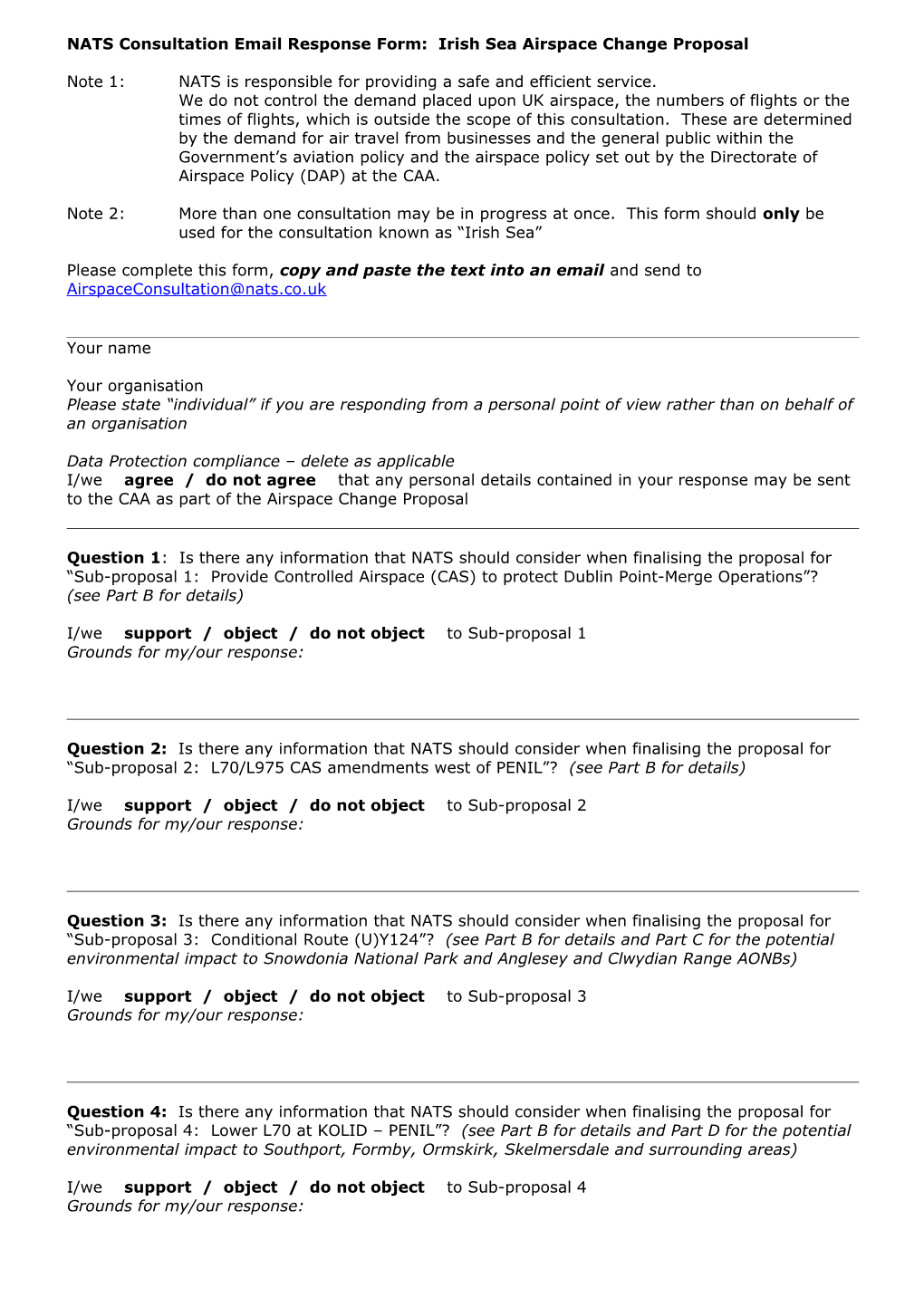 NATS Consultation Email Response Form: IAA/Iom Interface Consultation