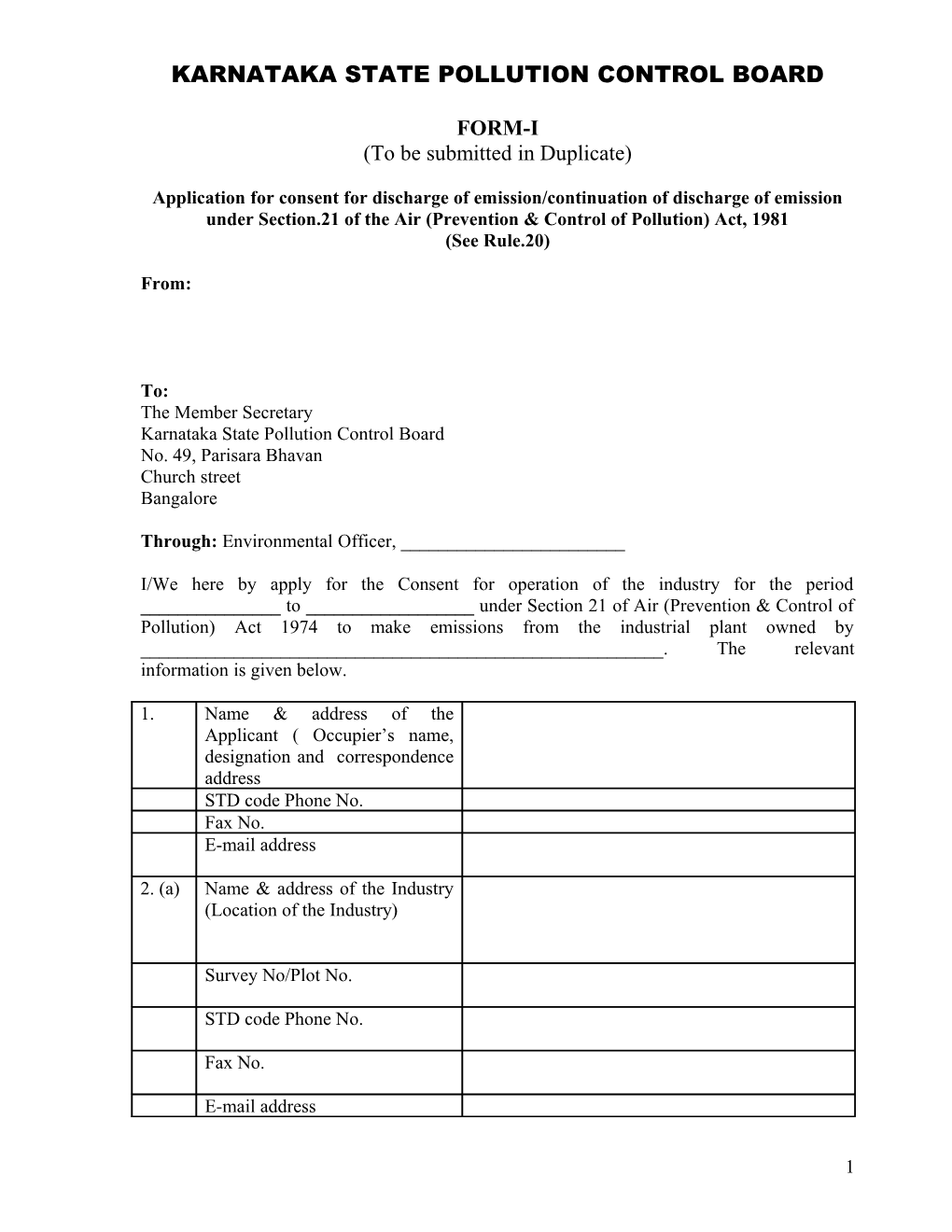 Karnatakastate Pollution Control Board