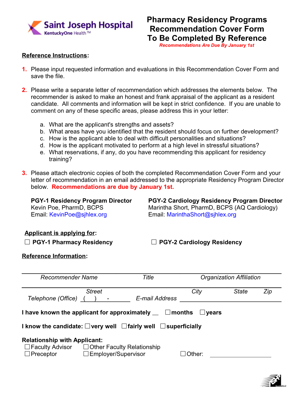 UK Pharmacy Residencies Application