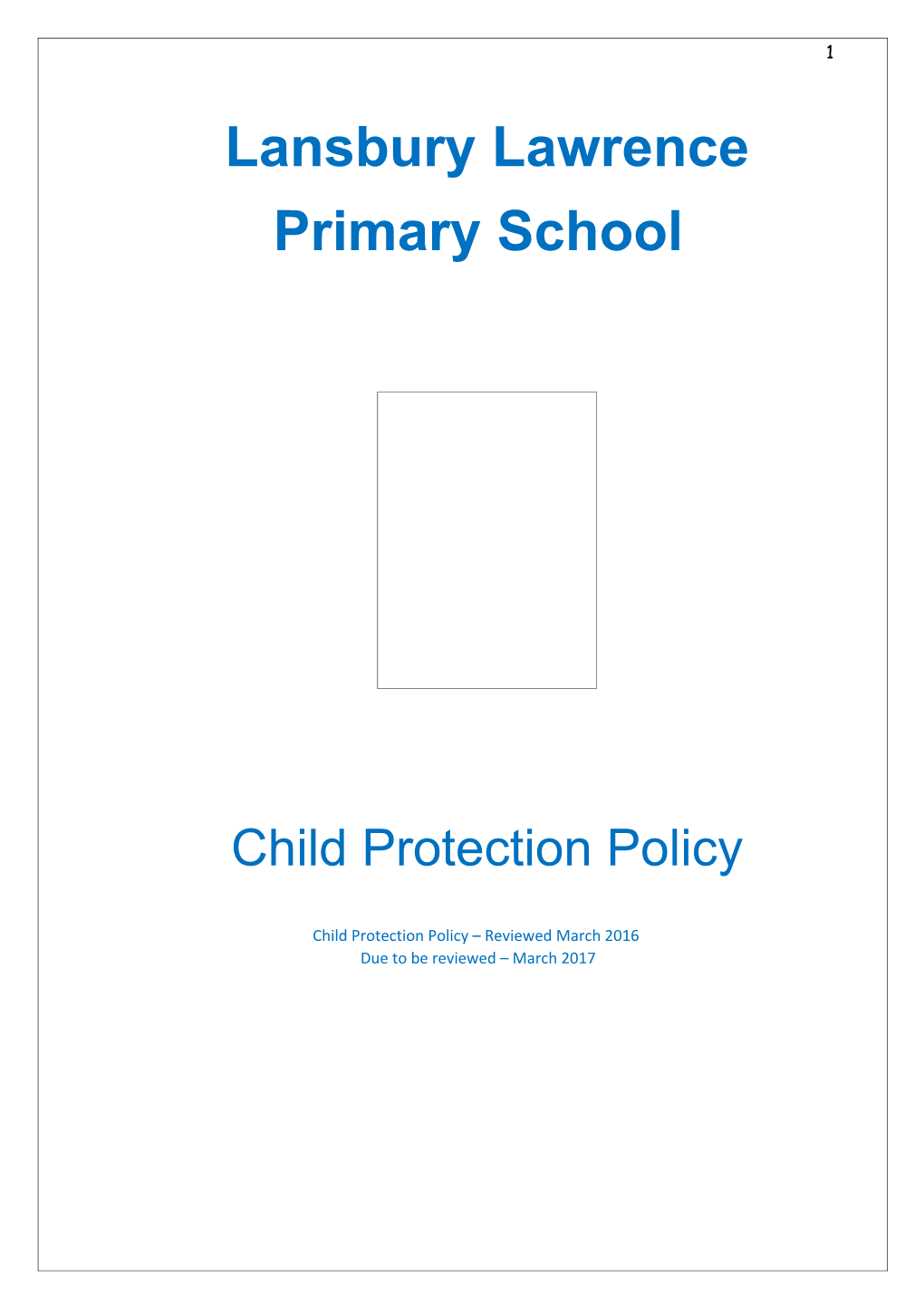 Policy Child Protection