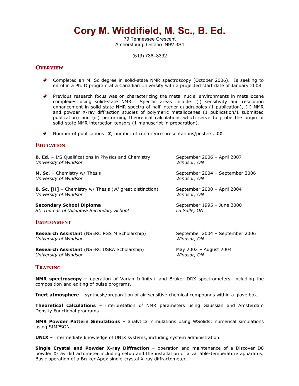 Professional Teaching Resume