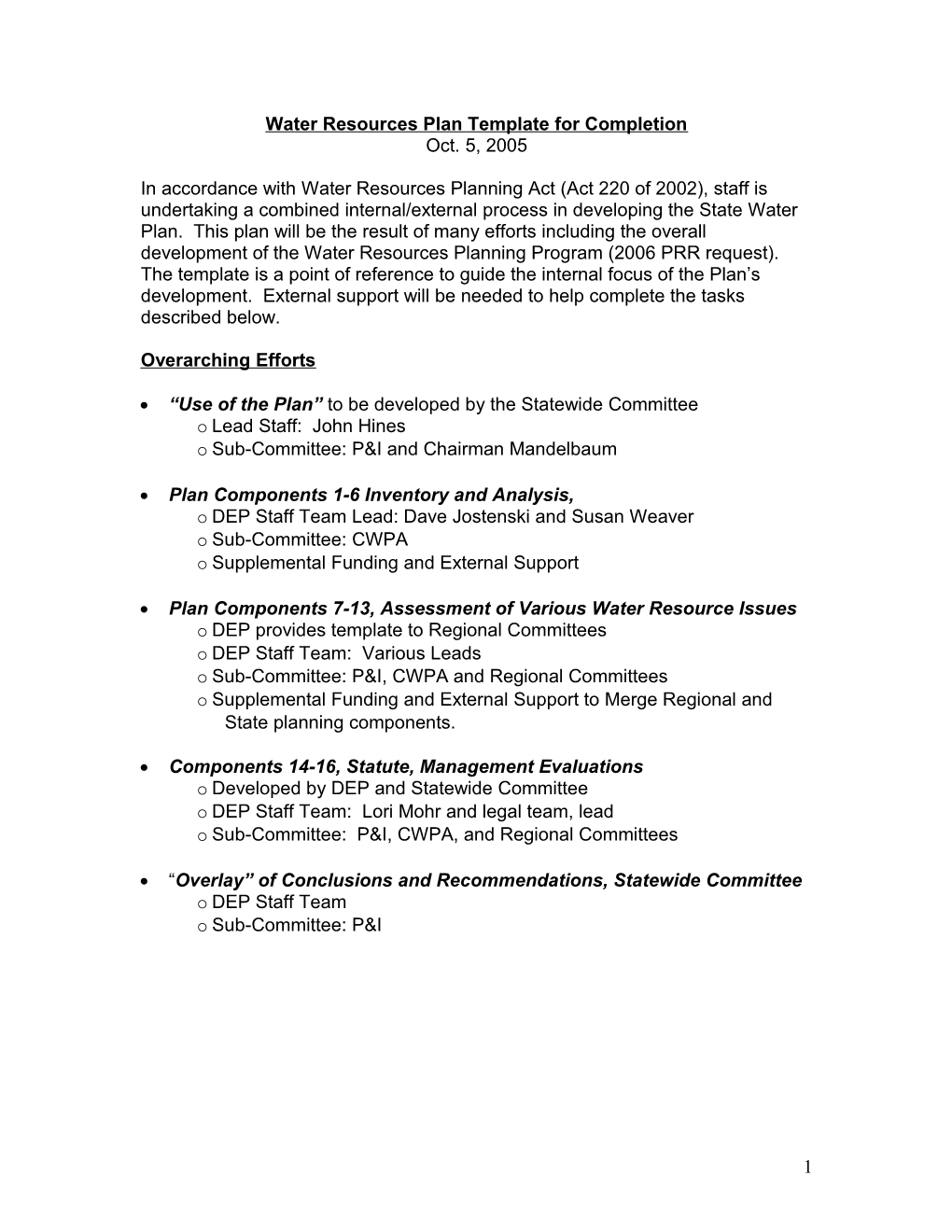 Act 220 Regional Plan Components and Considerations