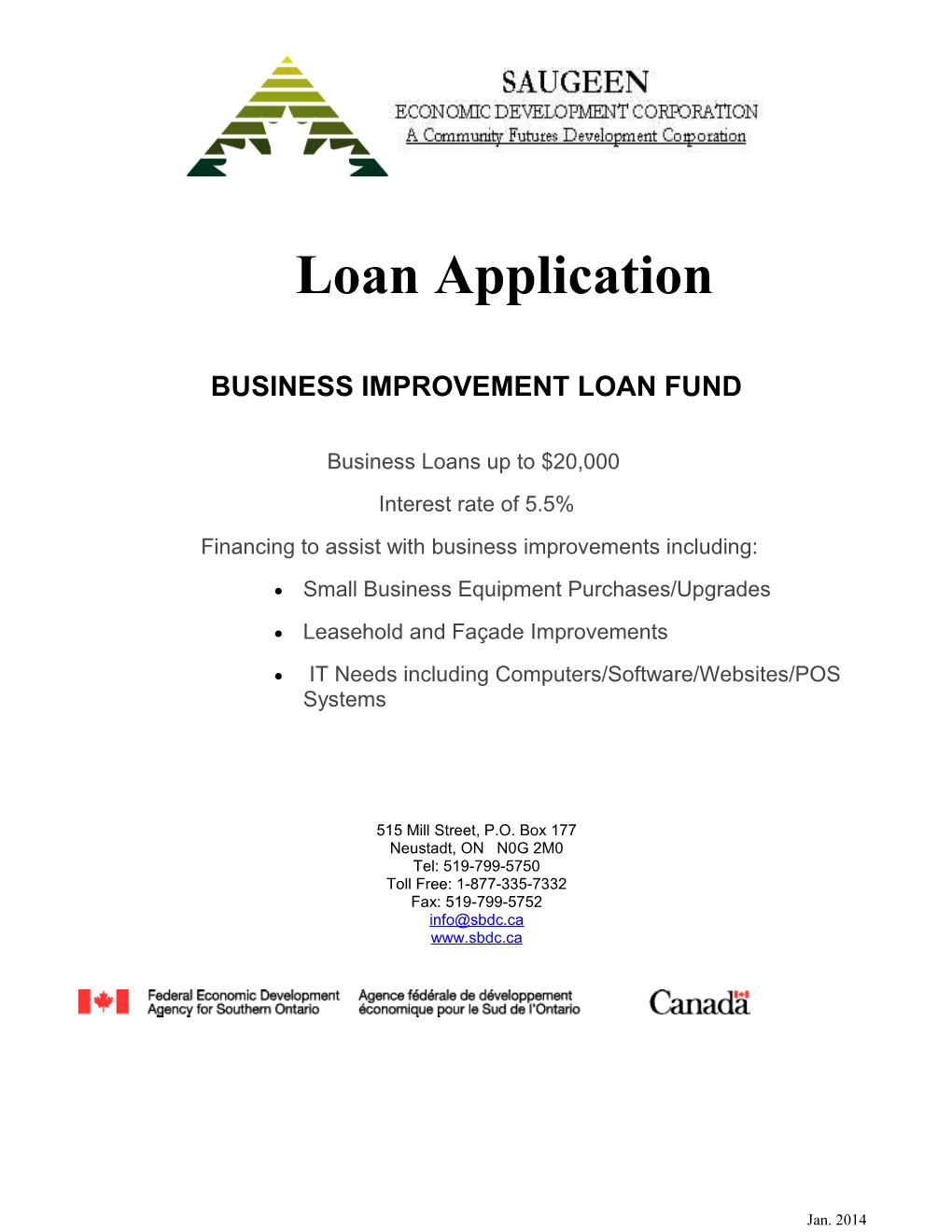 BUSINESS Improvement Loan Fund