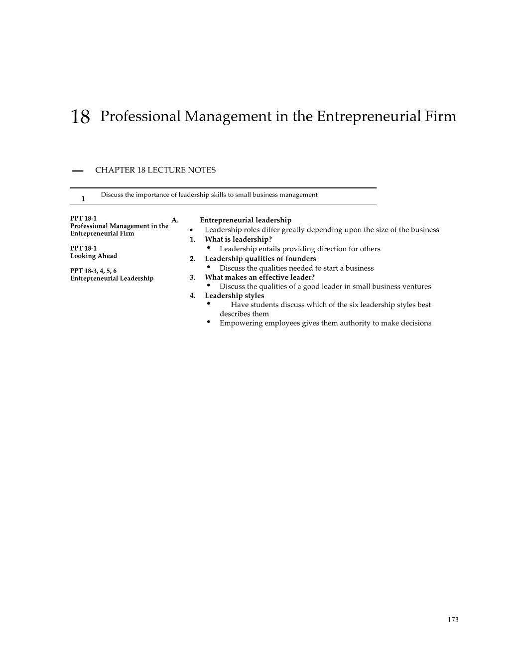 Chapter 18 Professional Management in the Entrepreneurial Firm1