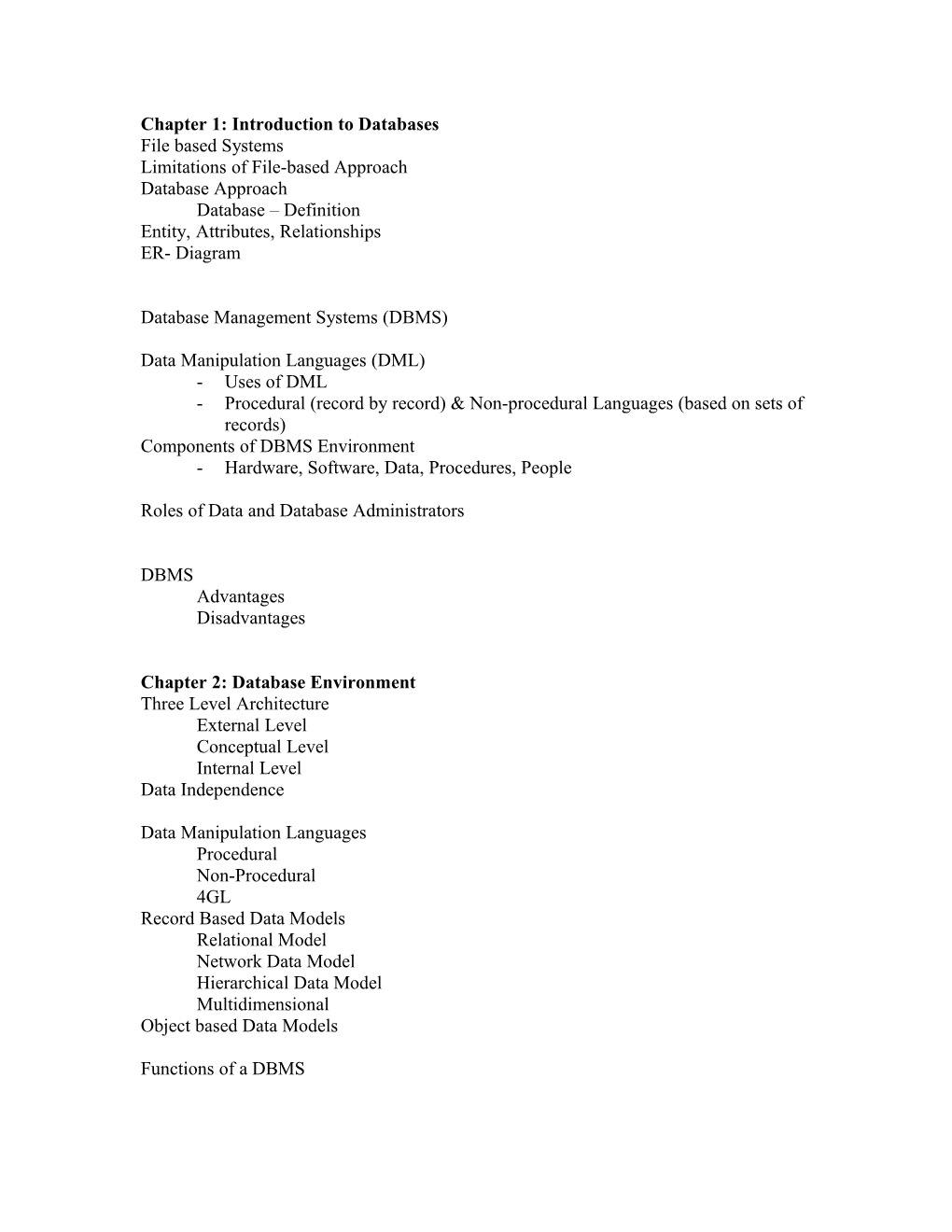 Chapter 1: Introduction to Databases