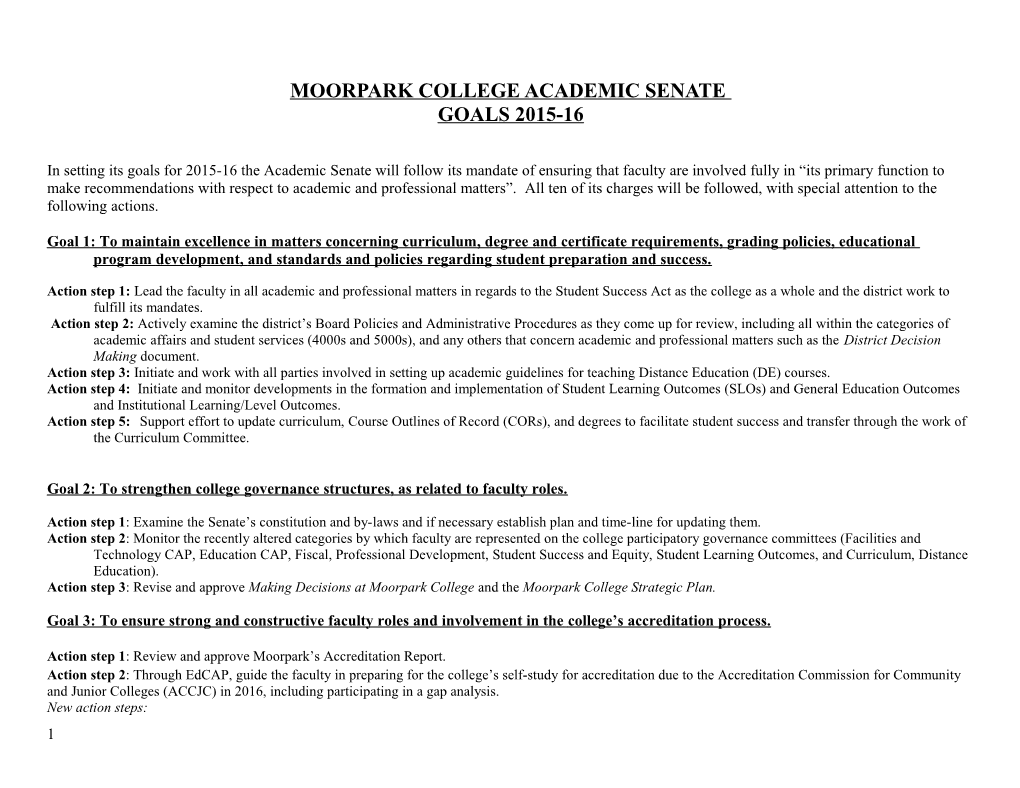 Moorpark College Academic Senate