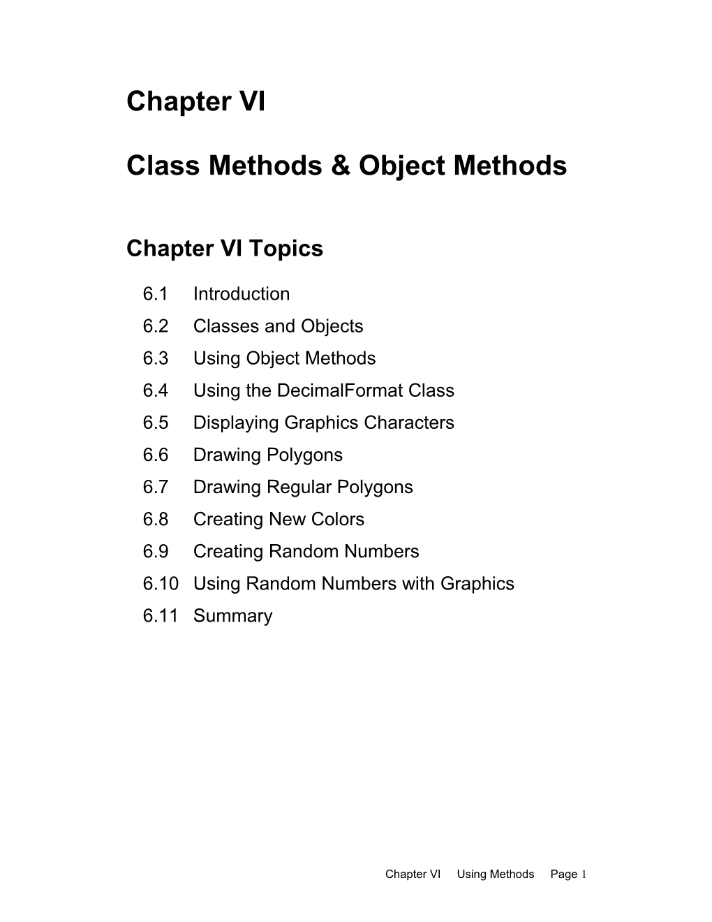 Class Methods & Object Methods