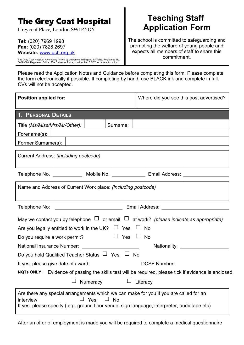 To Be Completed by All Applicants. I Confirm That I Have