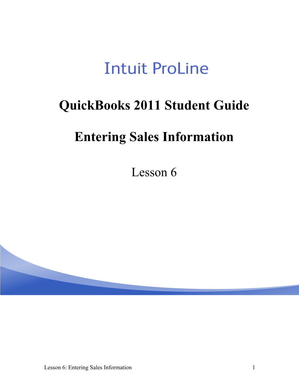 Quickbooks 2011 Student Guide