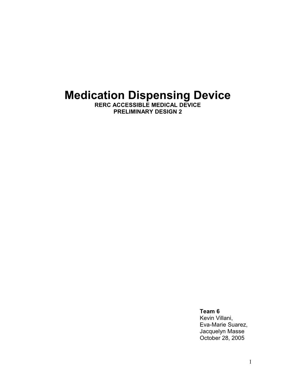 Medication Dispensing Device