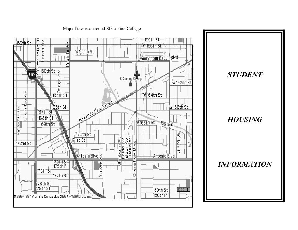 Map of the Area Around El Camino College