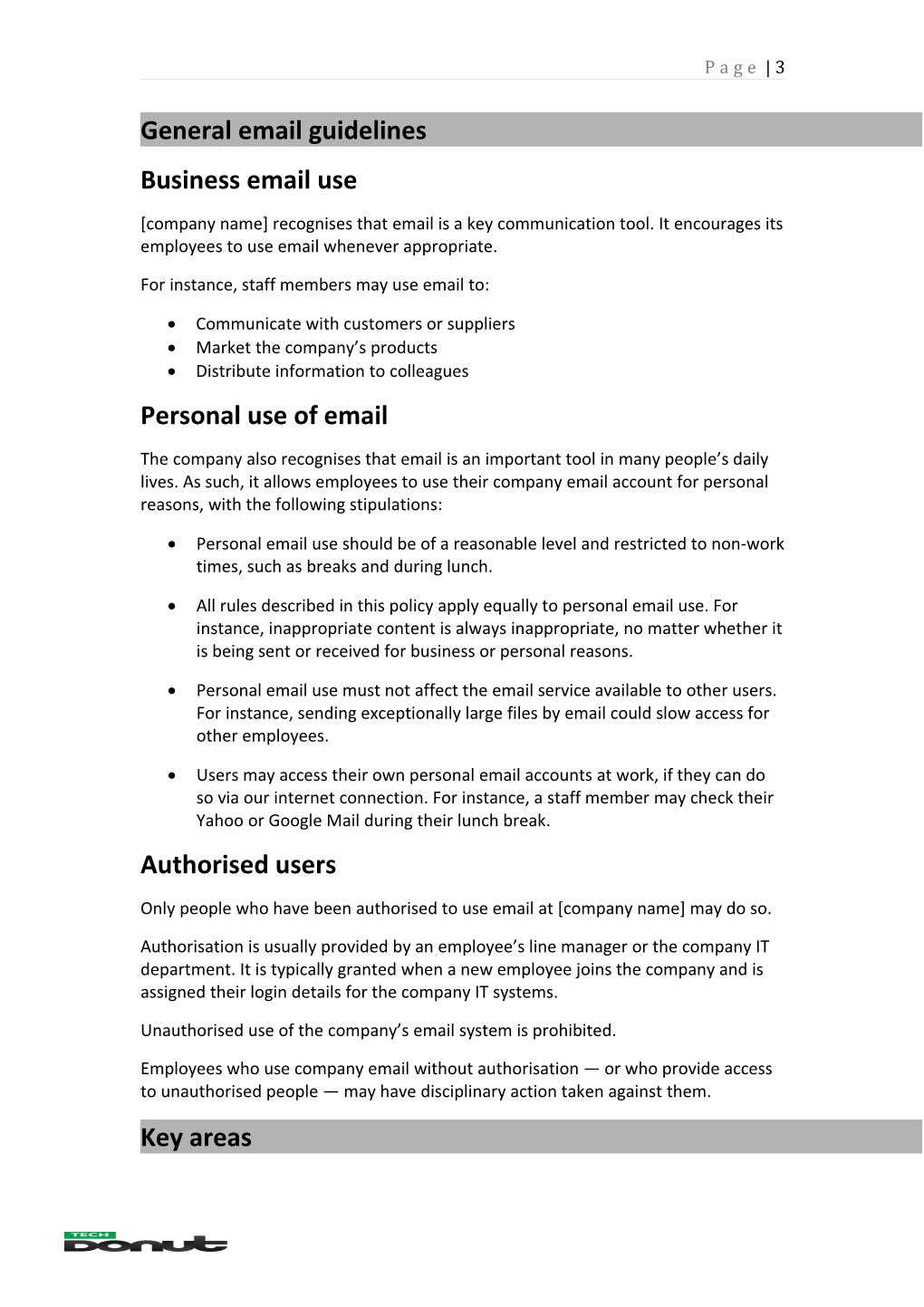 Sample Emailuse Policy