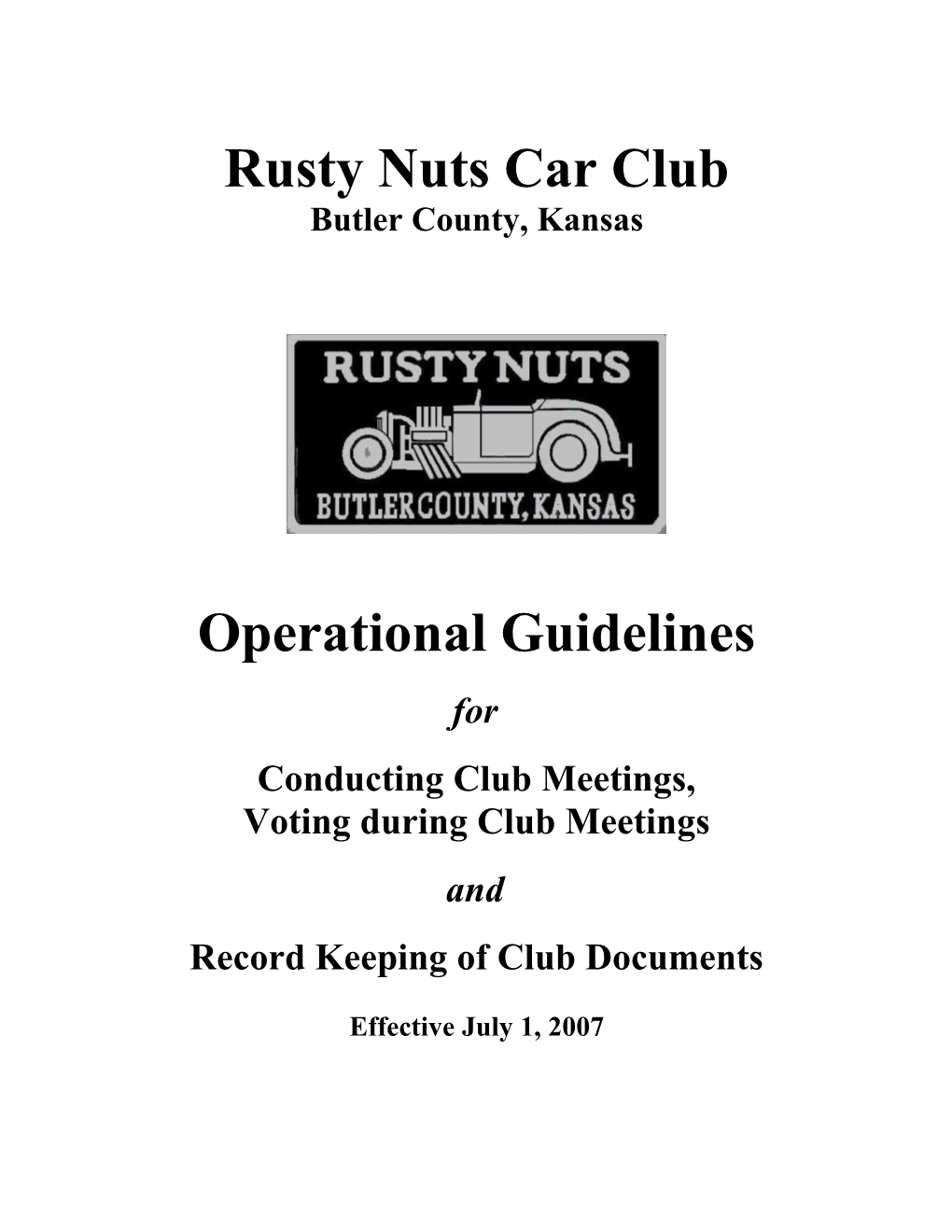 Rusty Nuts Car Club