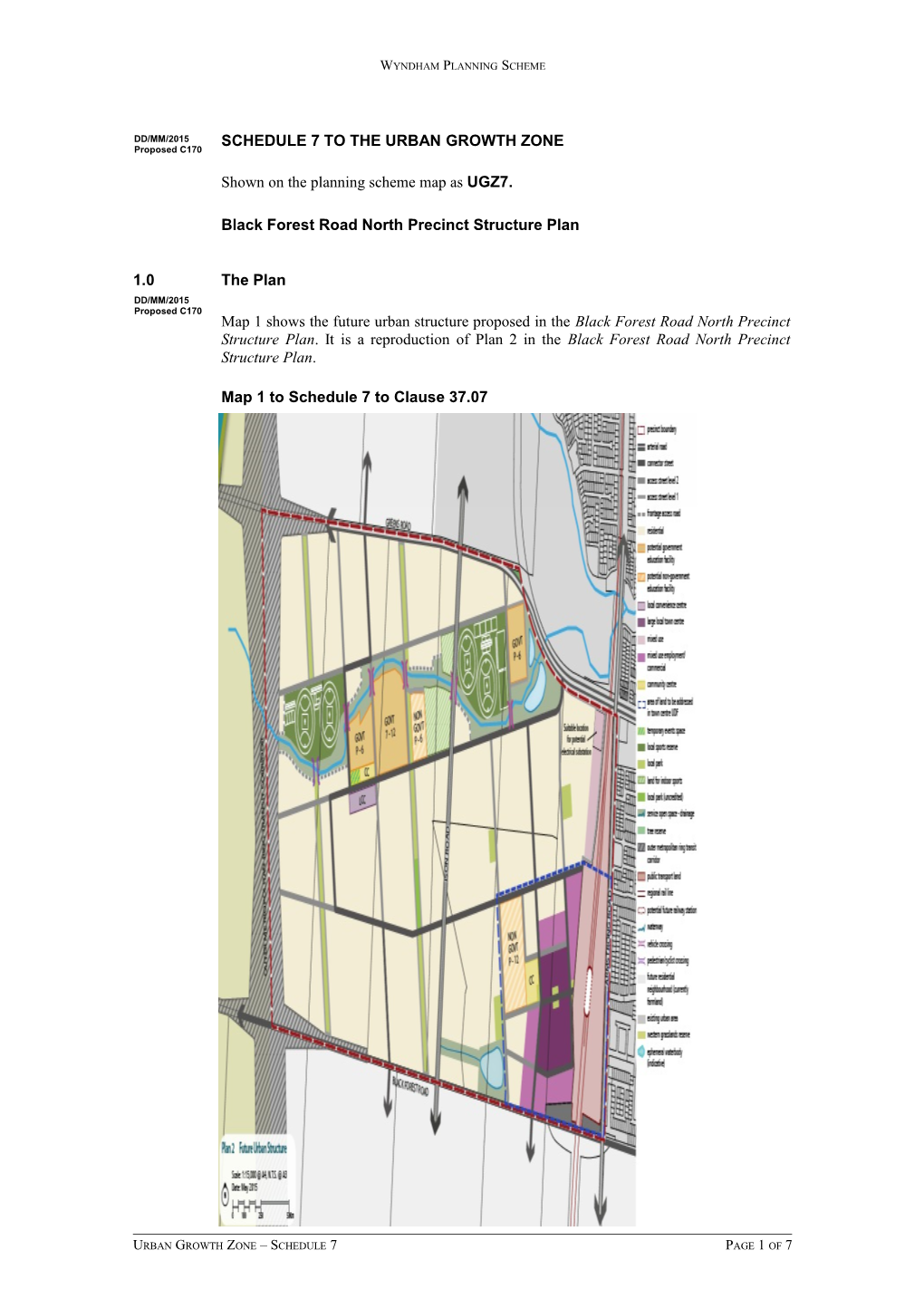 Black Forest Road North Precinct Structure Plan