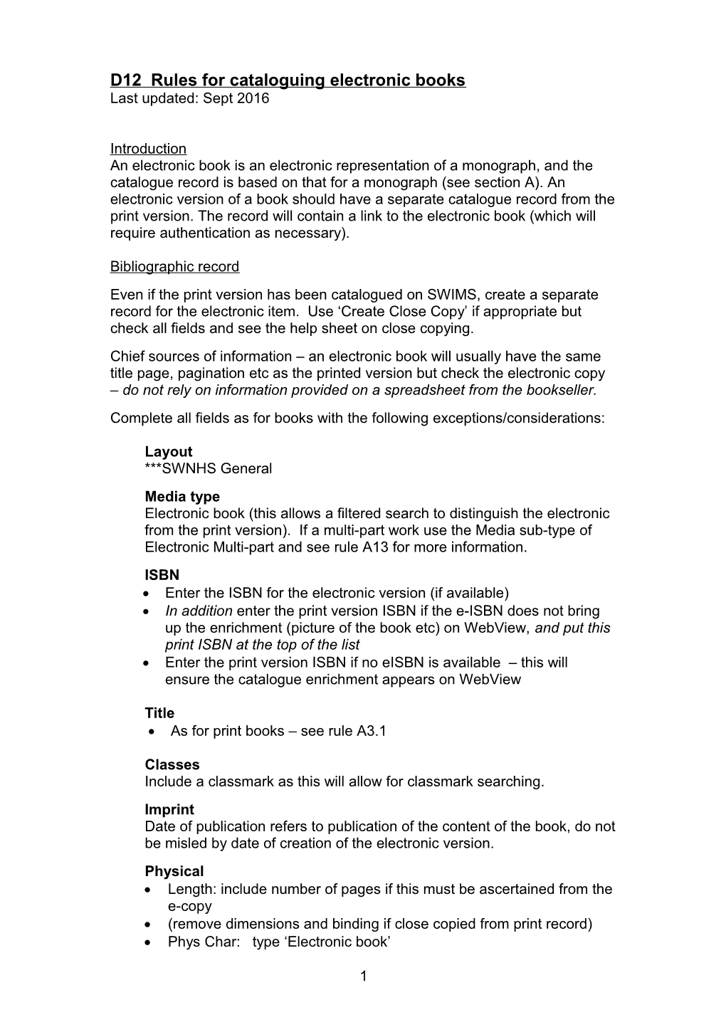 D Rules for Cataloguing Digital Resources