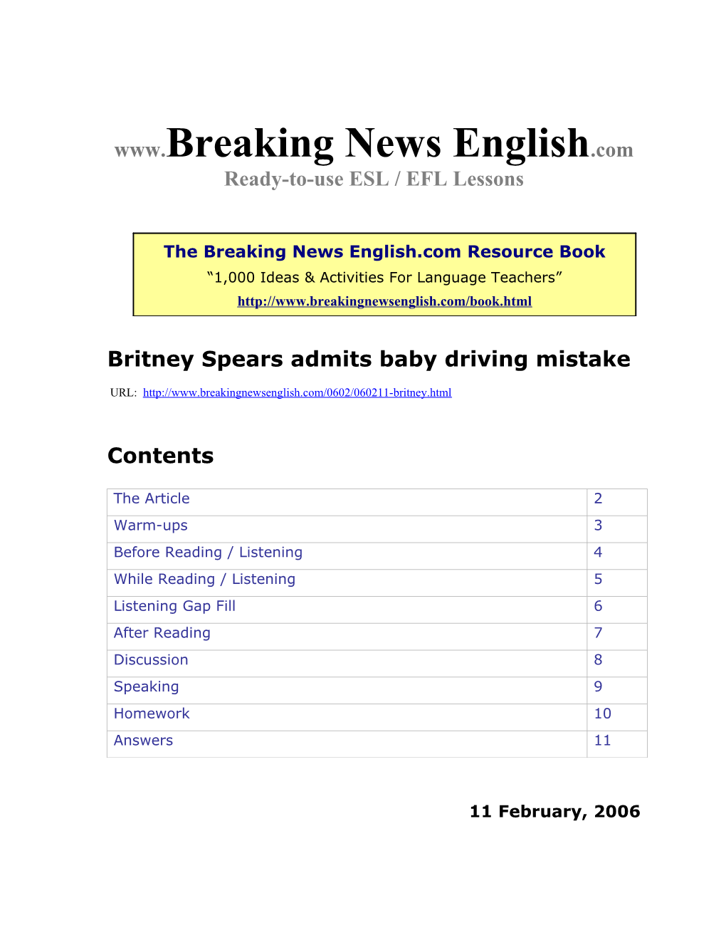 Britney Spears Admits Baby Driving Mistake