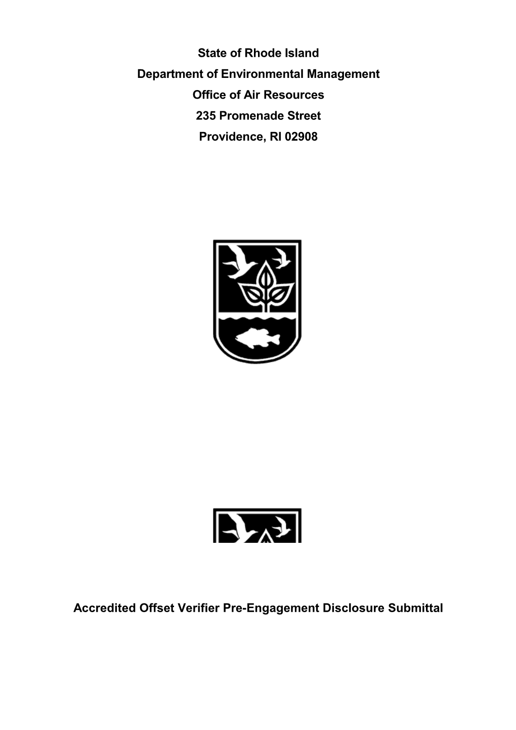 Accredited Offset Verifier Pre-Engagement Disclosure Submittal