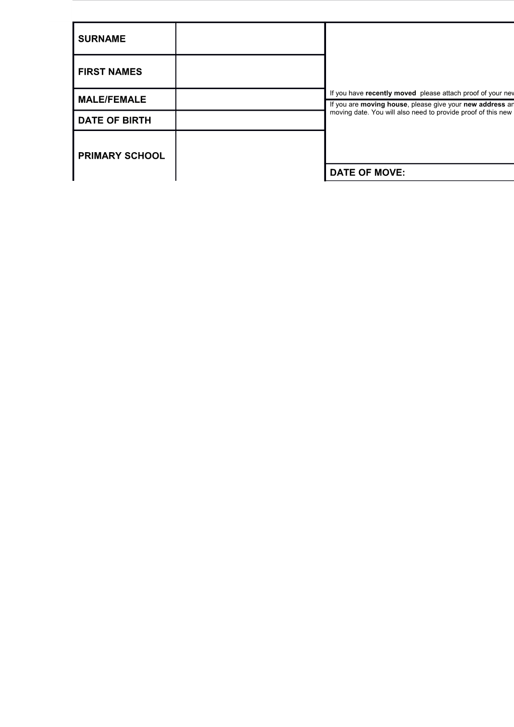 Transfer of Pupils to Secondary School September 2018