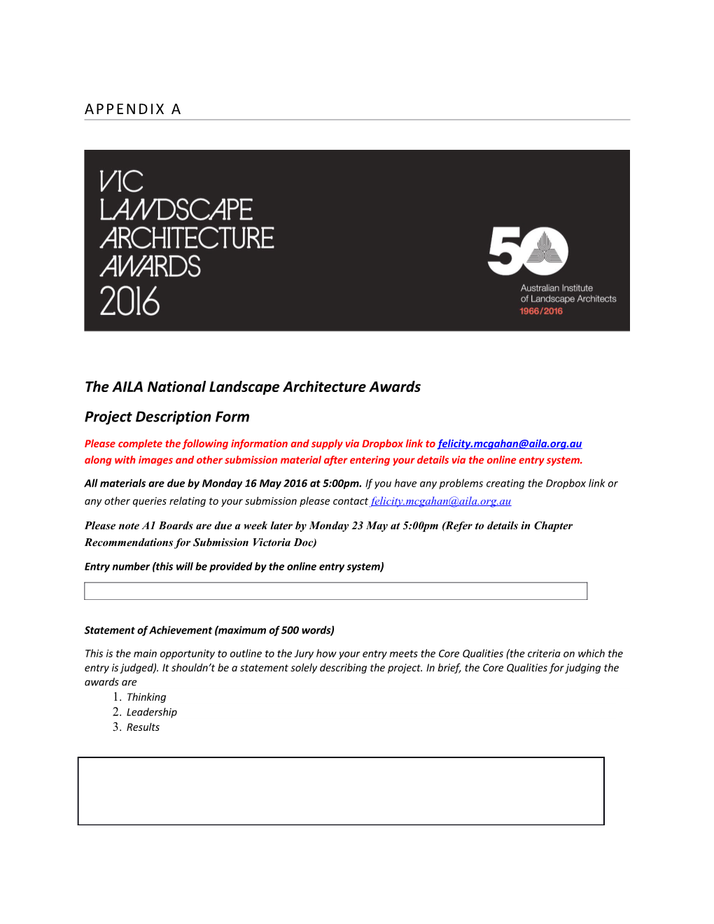 The AILA National Landscape Architecture Awards