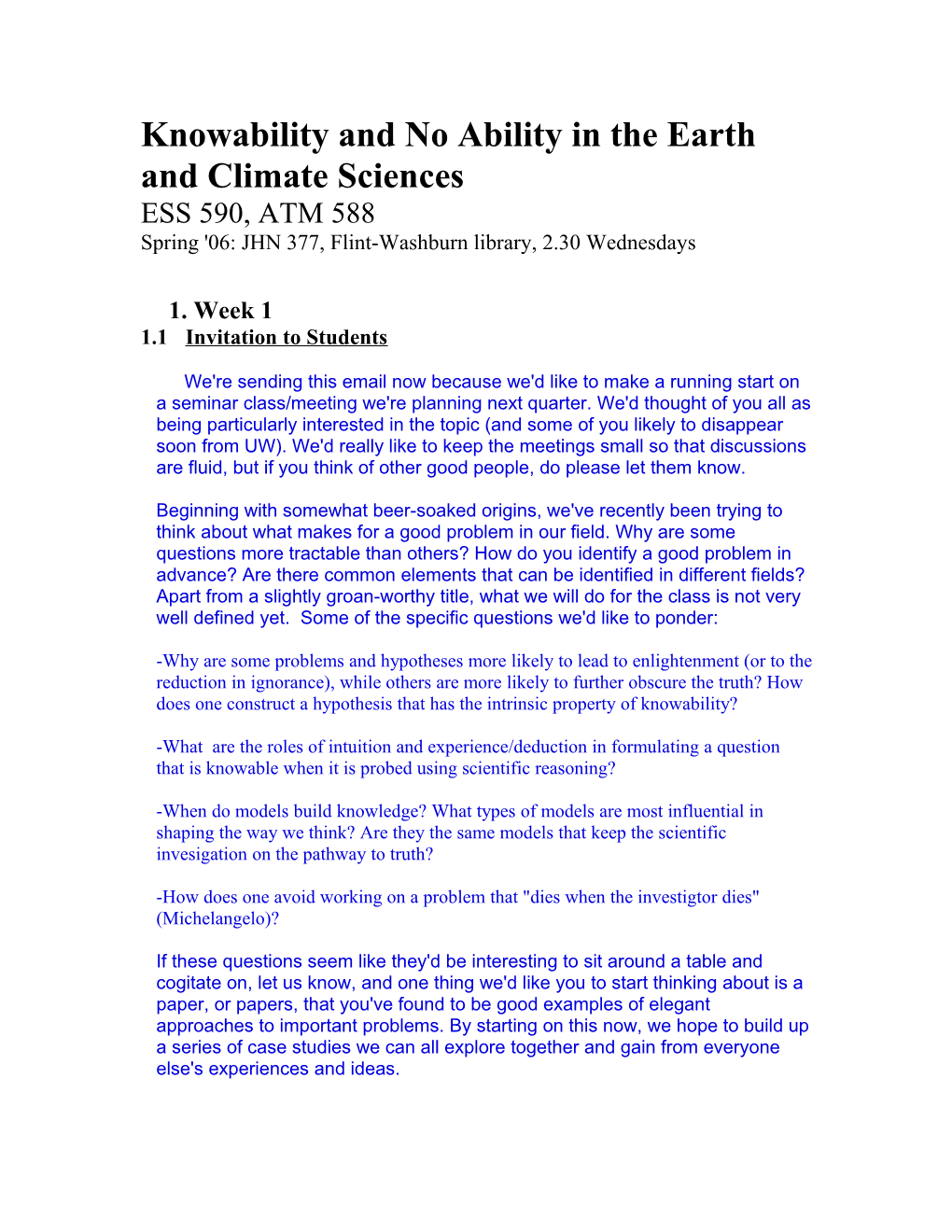 Knowability and No Ability in the Earth and Climate Sciences