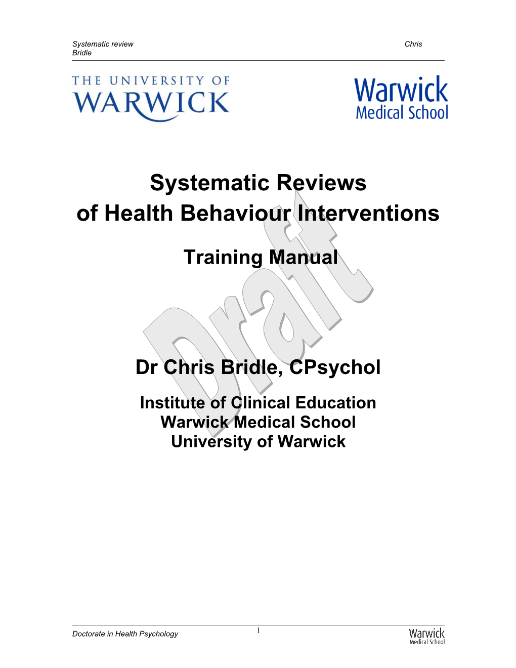 Systematic Reviews