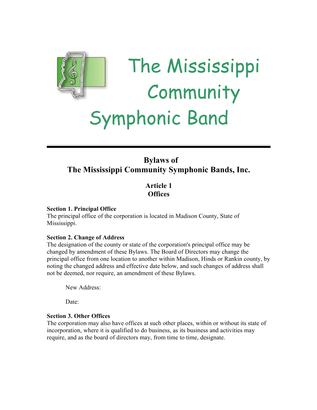 Mississippi Community Symphonic Bands, Inc