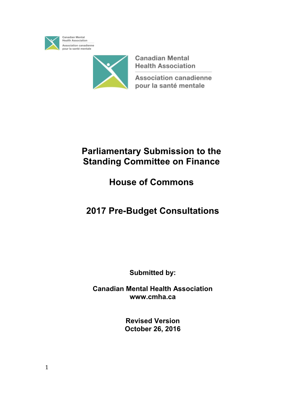 Parliamentary Submission to The