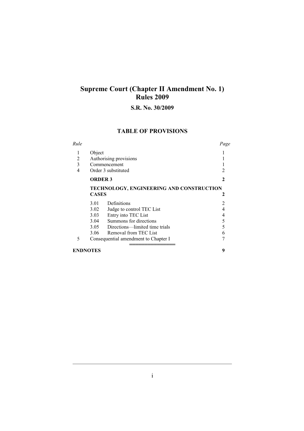 Supreme Court (Chapter II Amendment No. 1) Rules 2009