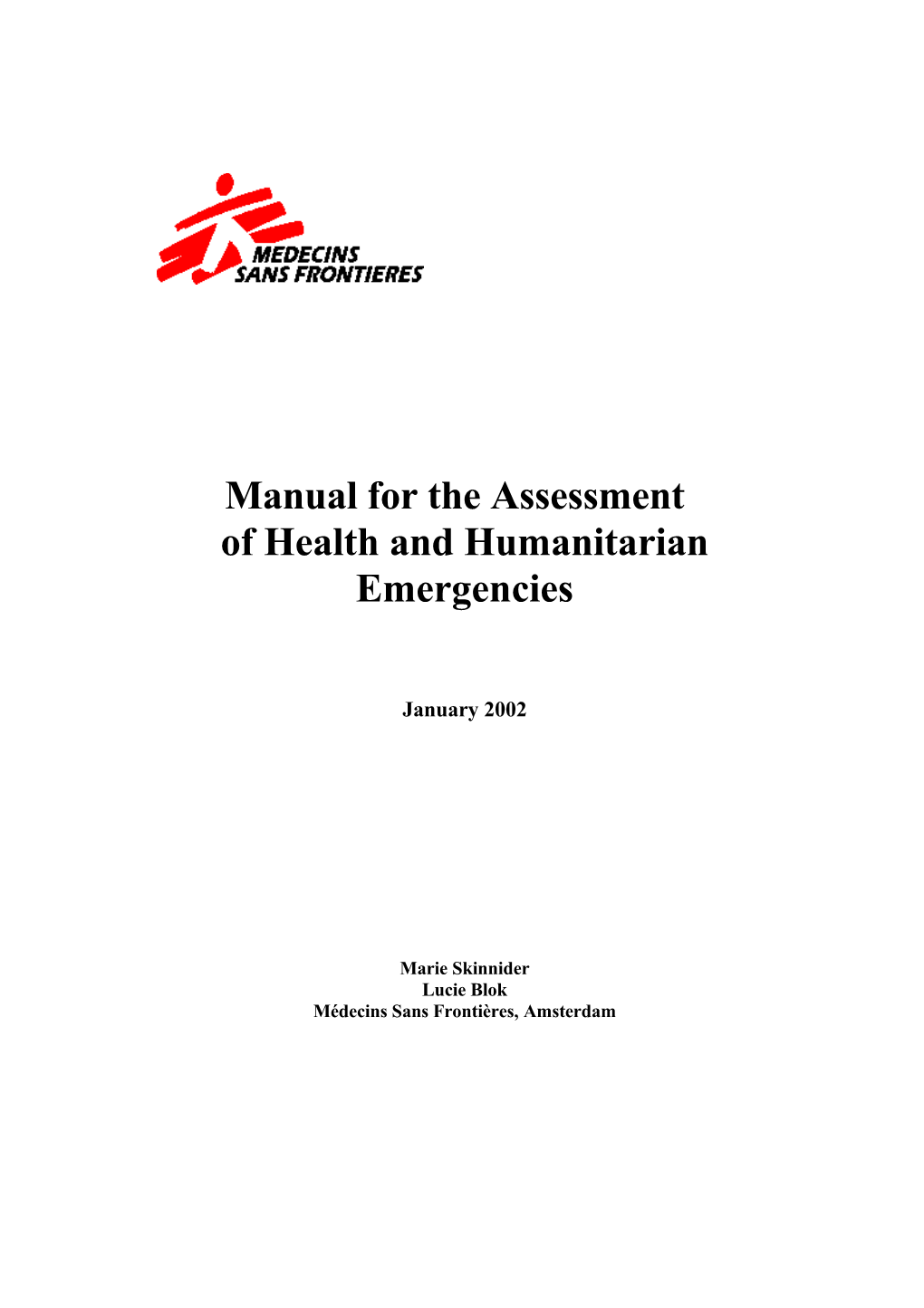 Manual for the Assessment