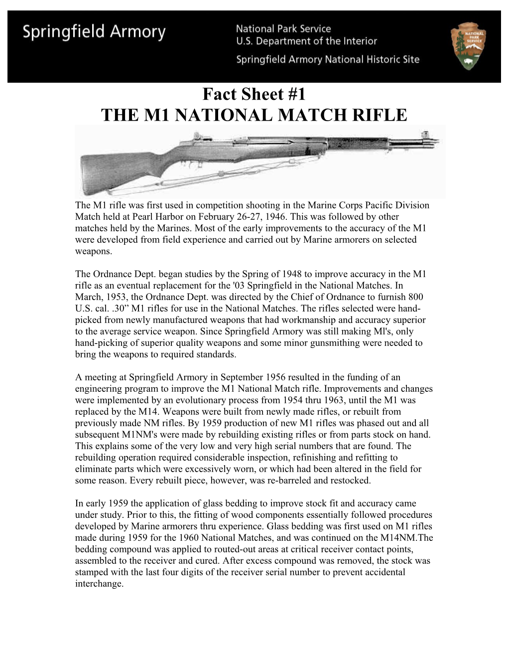 The M1 National Match Rifle