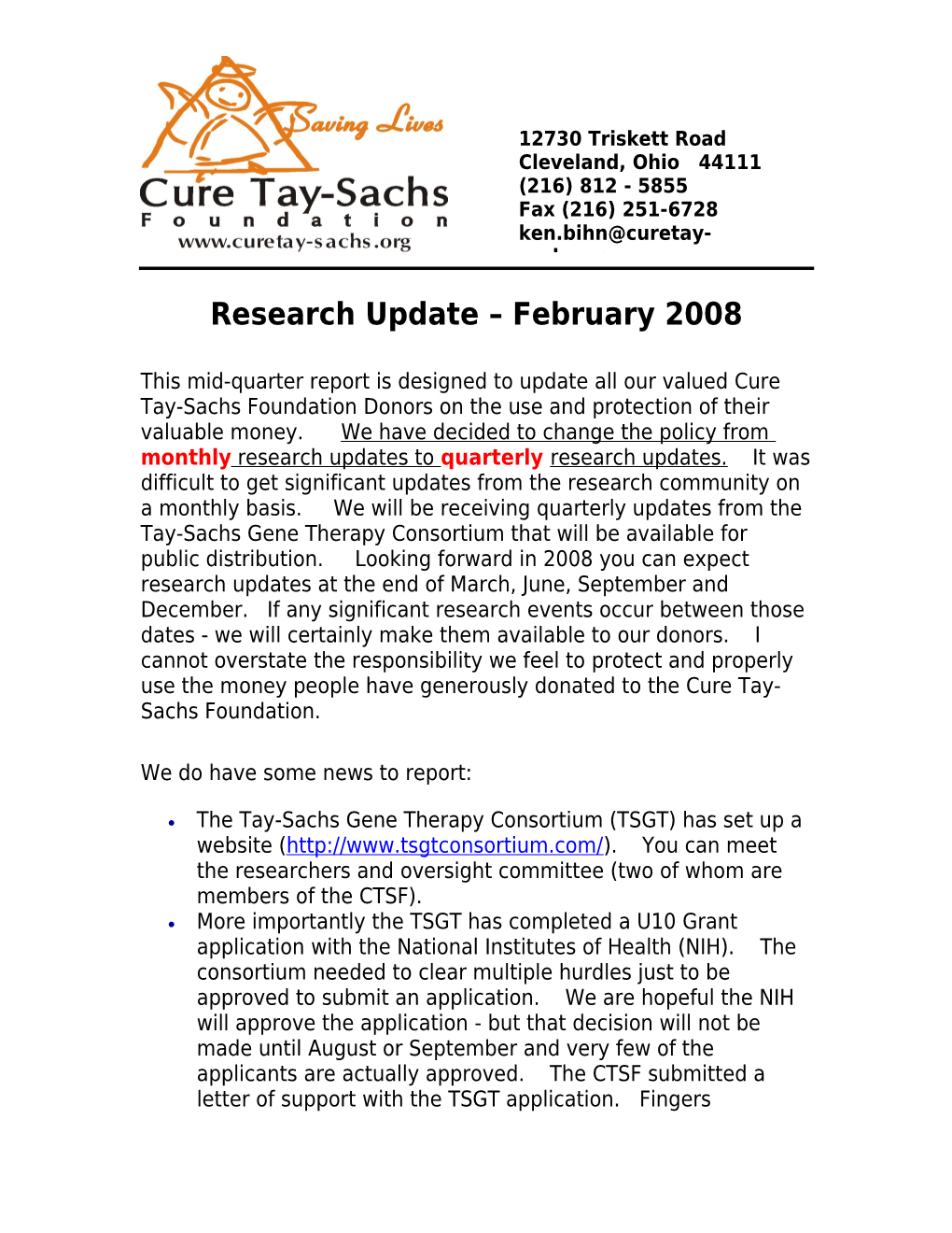 Research Update February 2008
