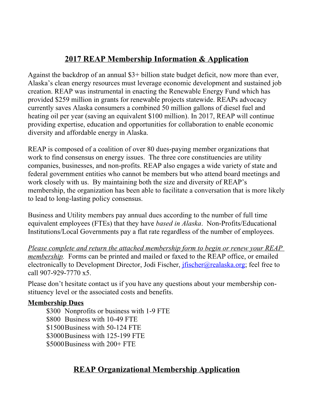 2017REAP Membership Information & Application