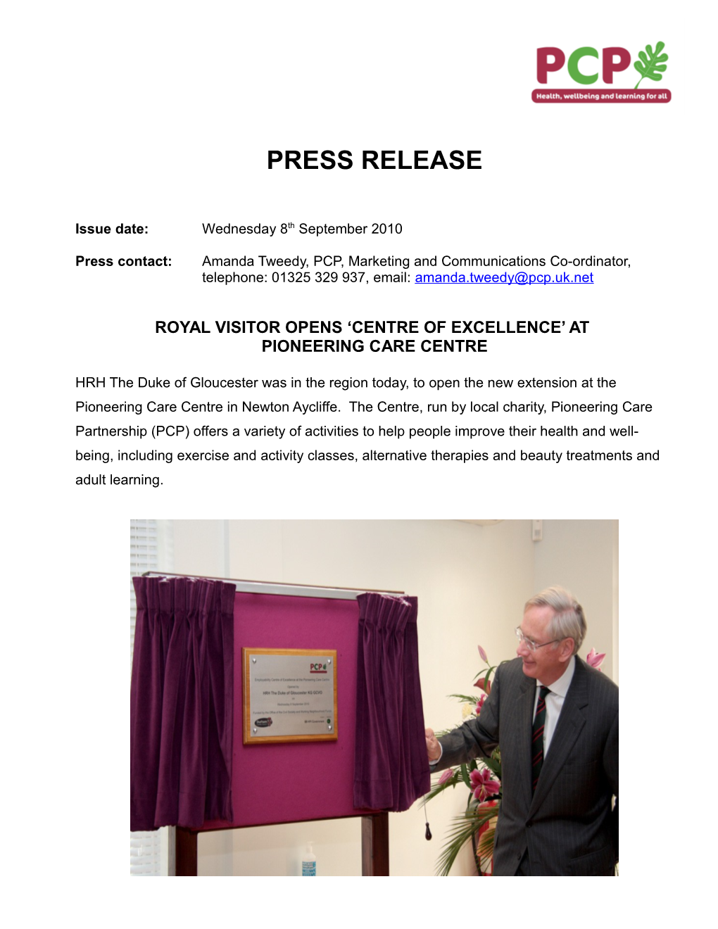 Royal Visitoropens Centre of Excellence At