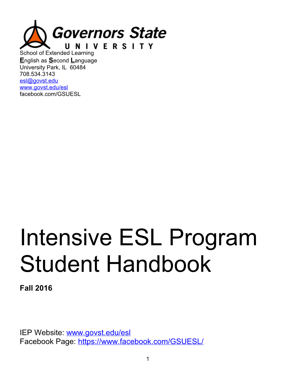 Intensive ESL Program