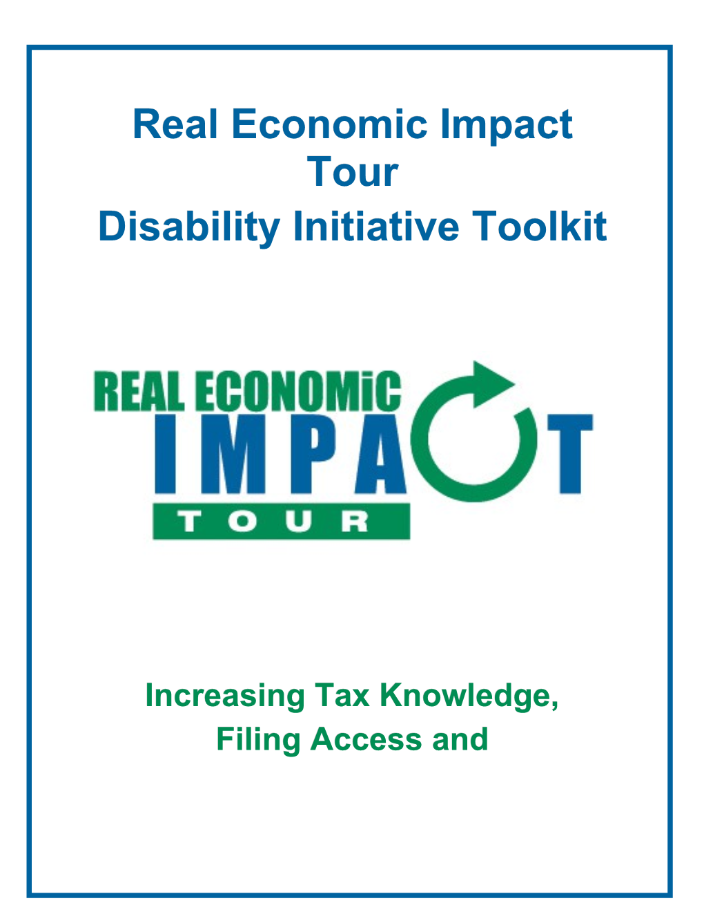 Taxfacts+/SPEC Disability Initiative Toolkit
