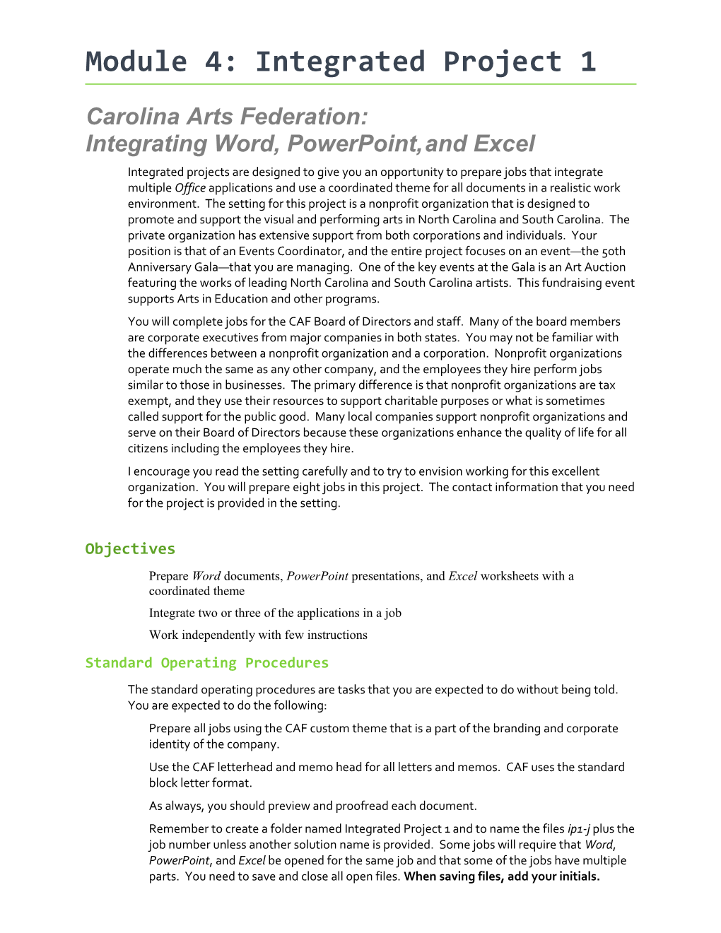 Integrating Word, Powerpoint,And Excel