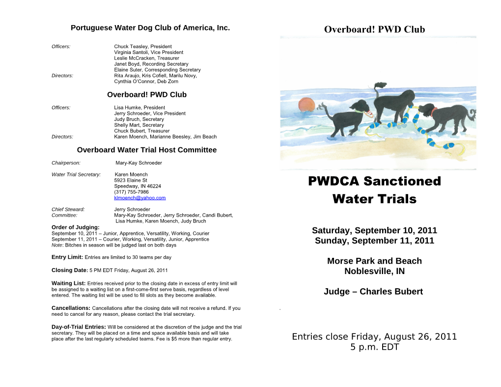 Portuguese Water Dog Club of America, Inc