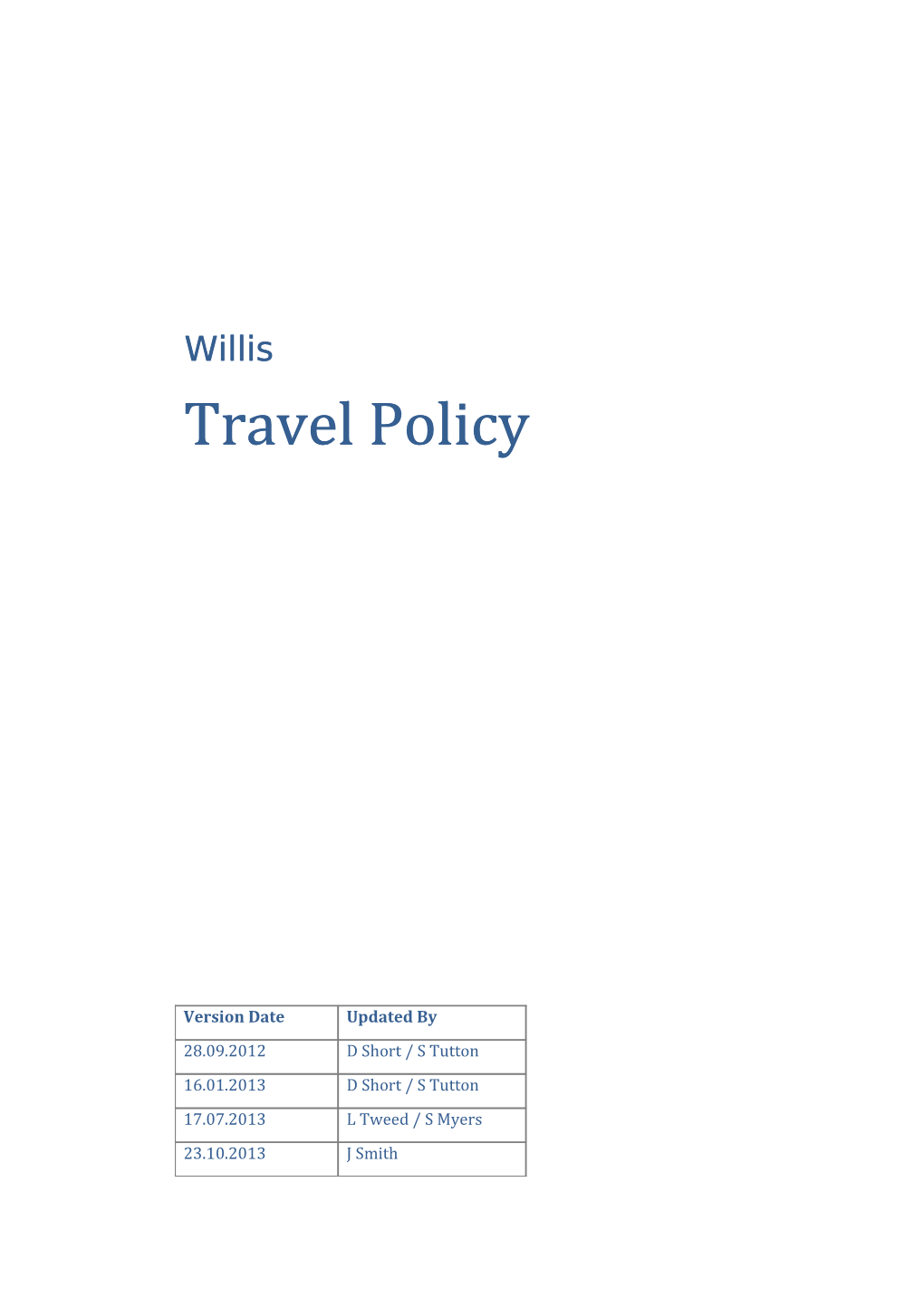 Travel Policy