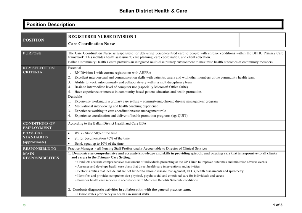 Ballan District Health & Care