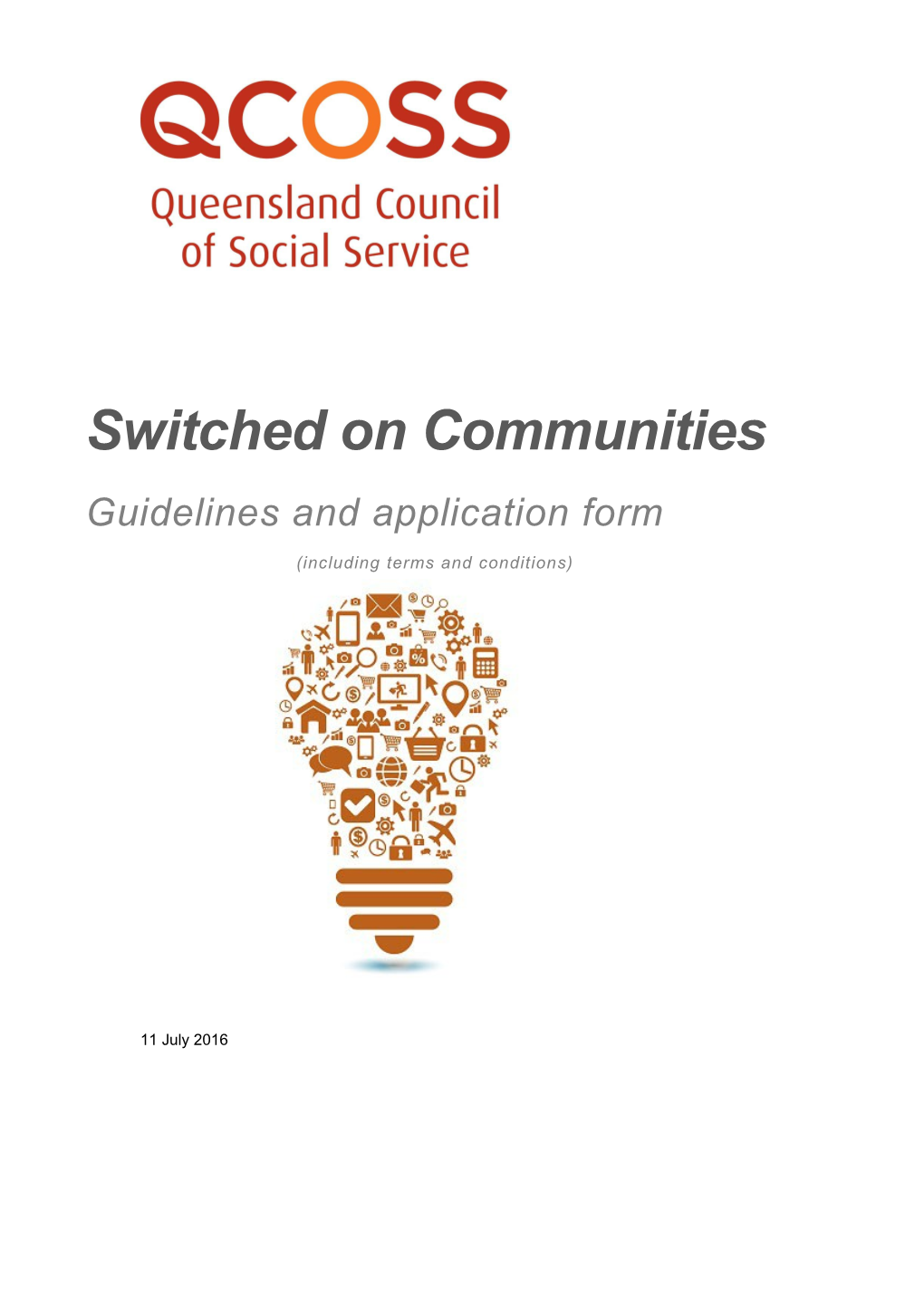 Switched on Communities Grant Application and Guidelines