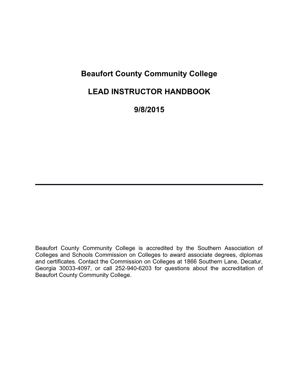 Beaufort County Community College