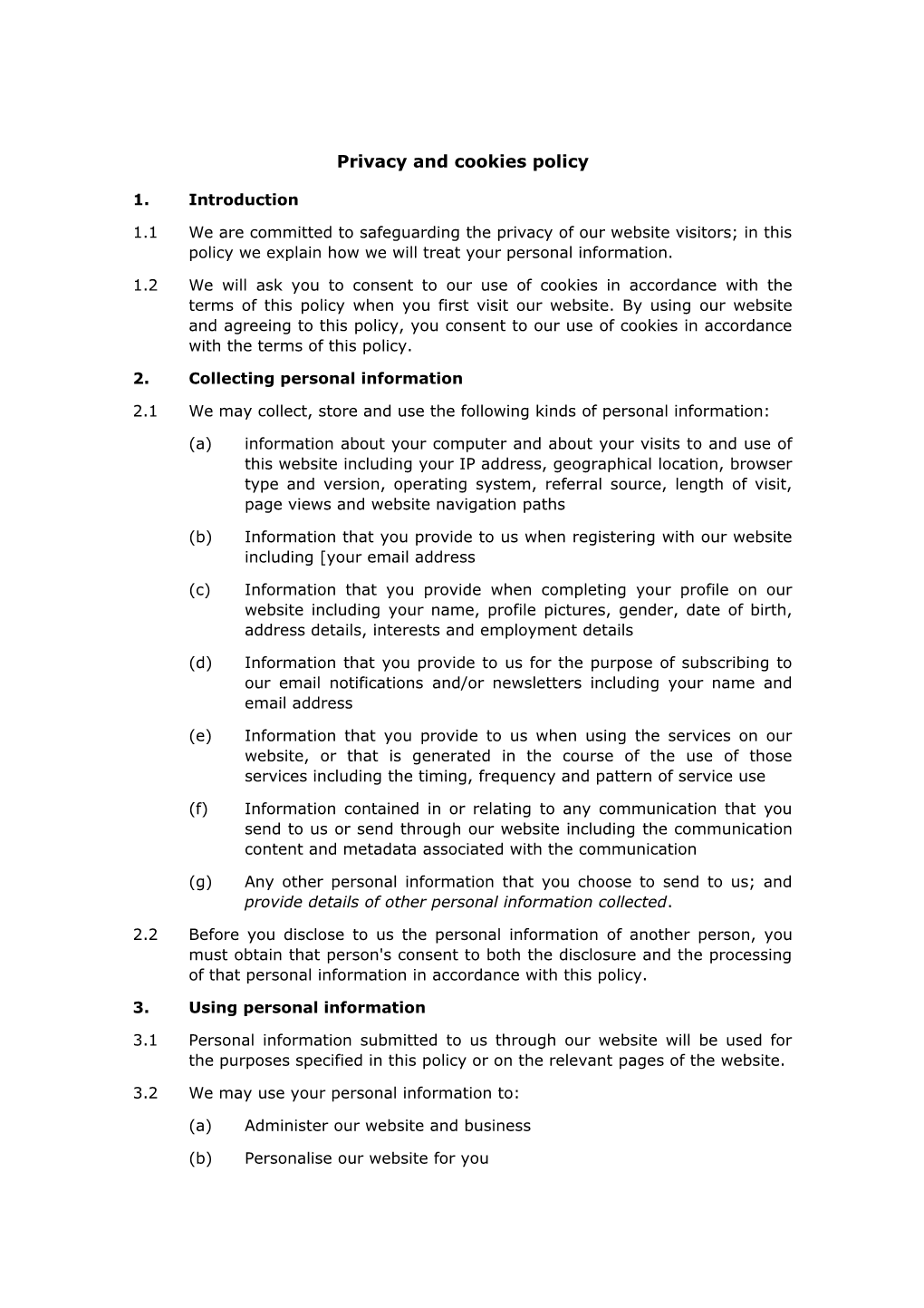 SEQ Legal Template