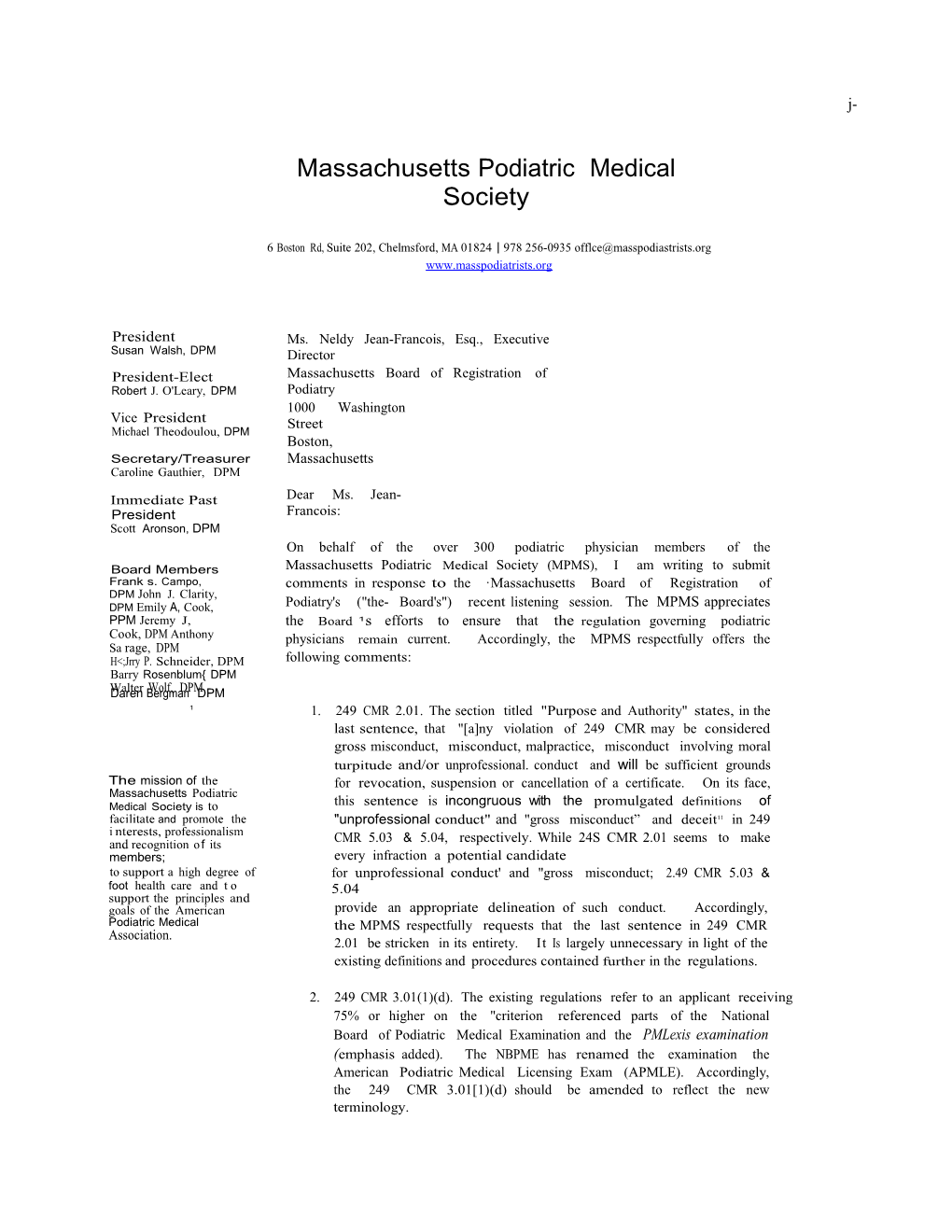 Massachusettspodiatric Medicalsociety