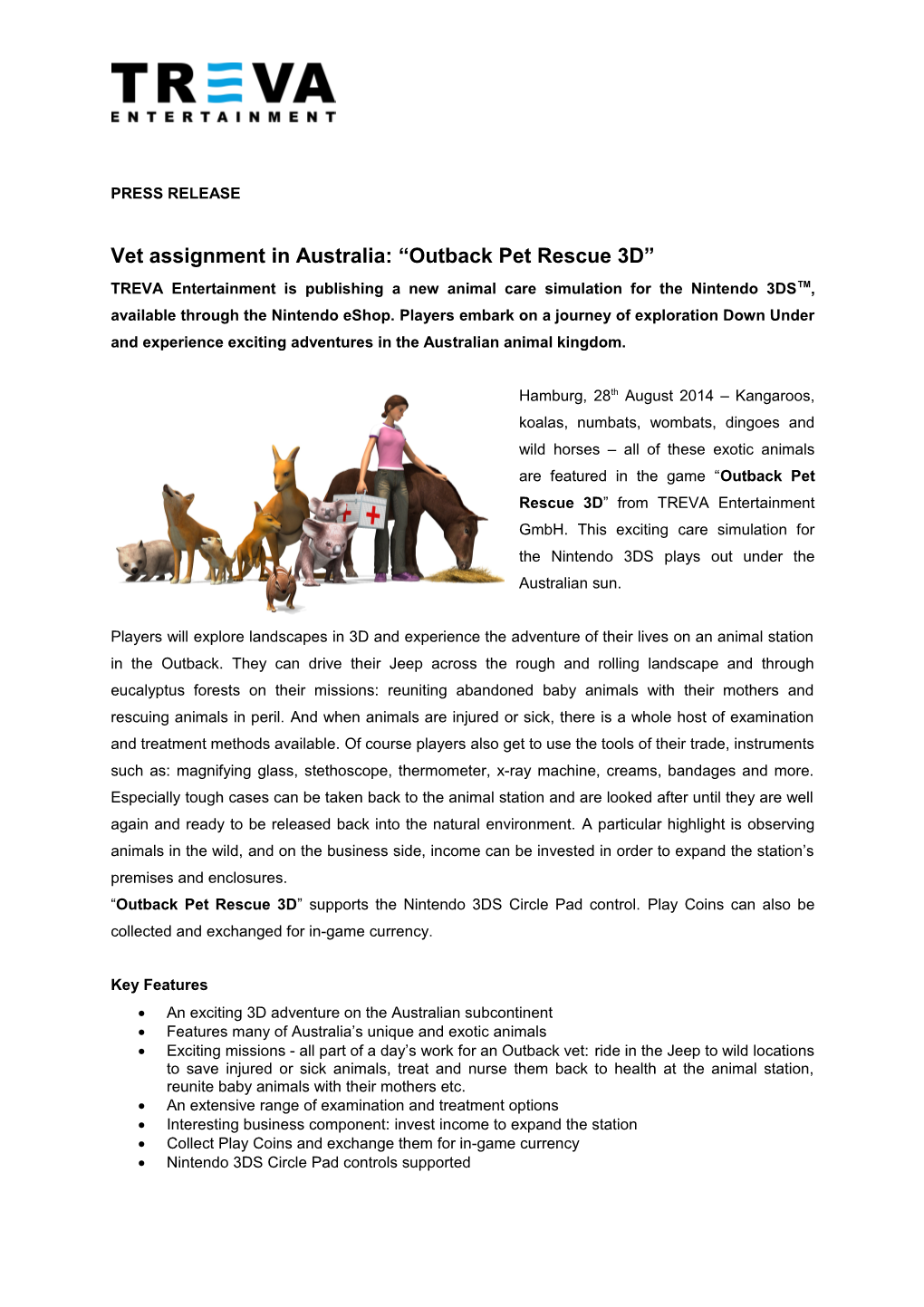 Vet Assignment in Australia: Outback Pet Rescue 3D