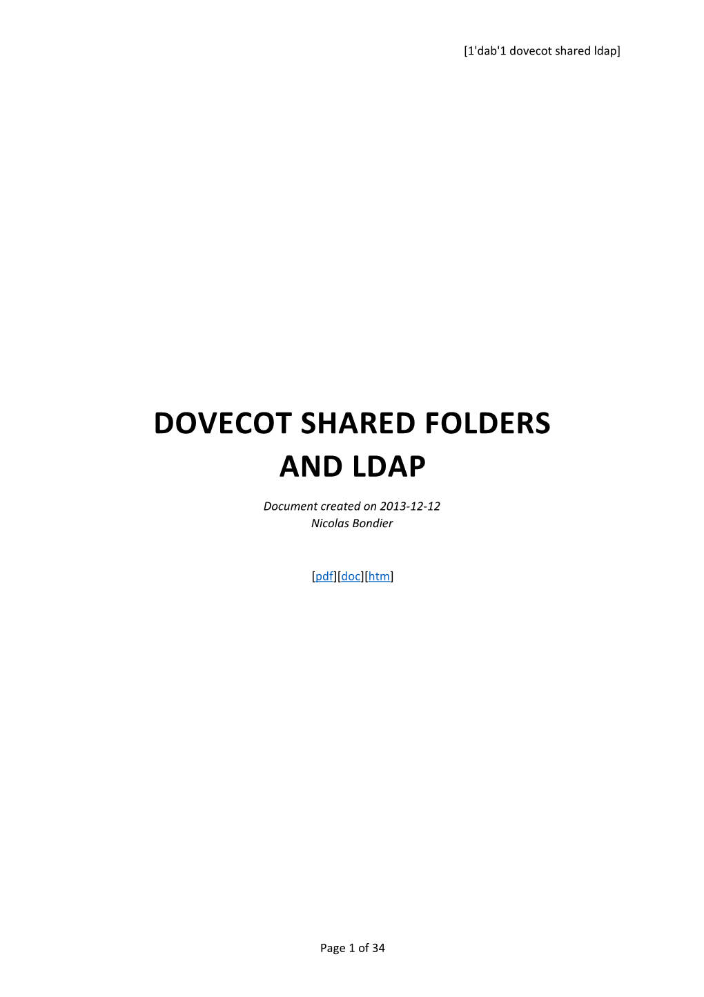 1'Dab'1 Dovecot Shared Ldap