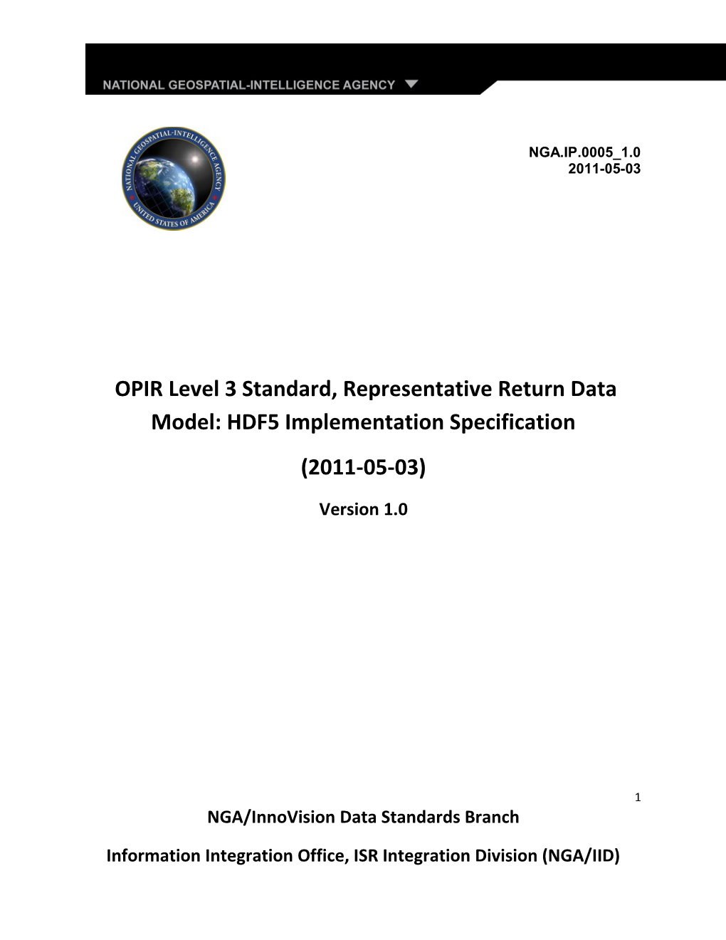 Representative Return Data Model: HDF5 Implementation Specification