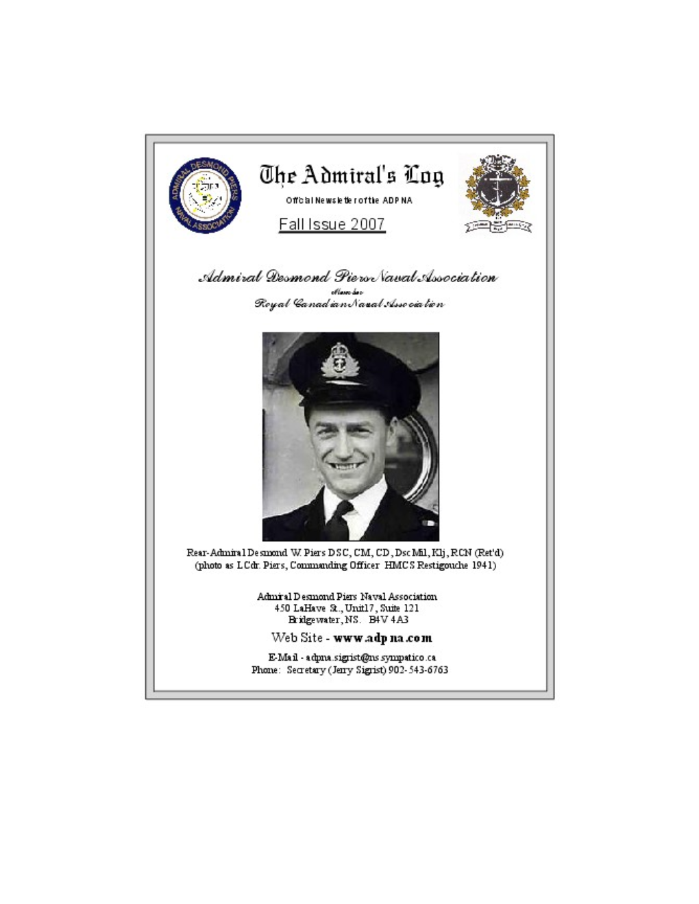 Admiral Desmond Piers Naval Association