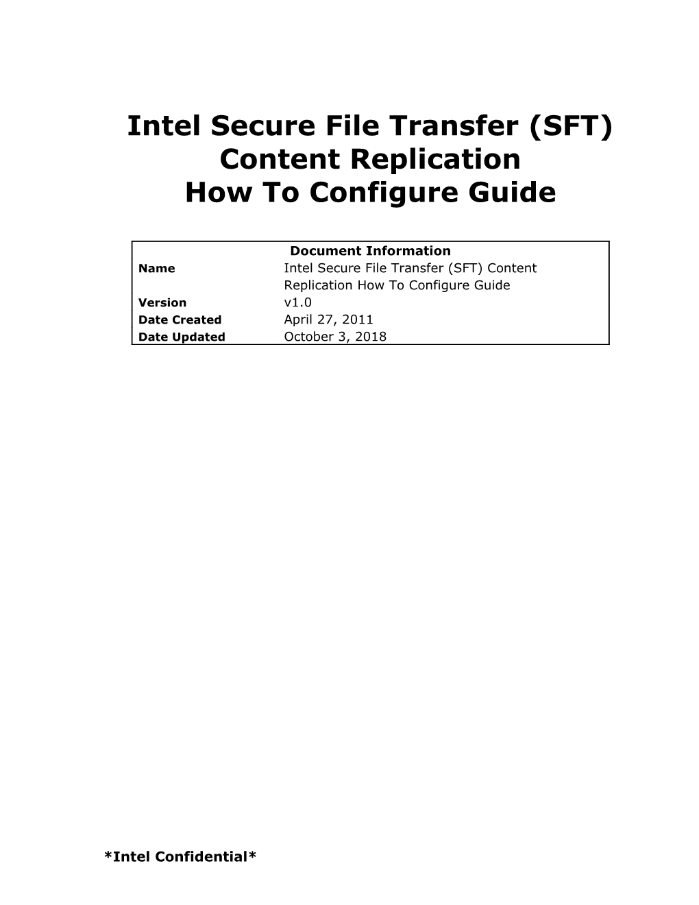 Intel SFT How to Configure Guide