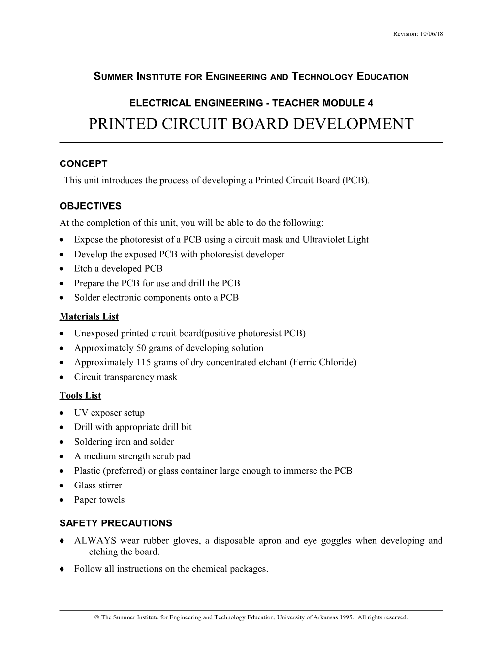 Printed Circuit Board Development